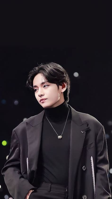 kim taehyung in black suit.